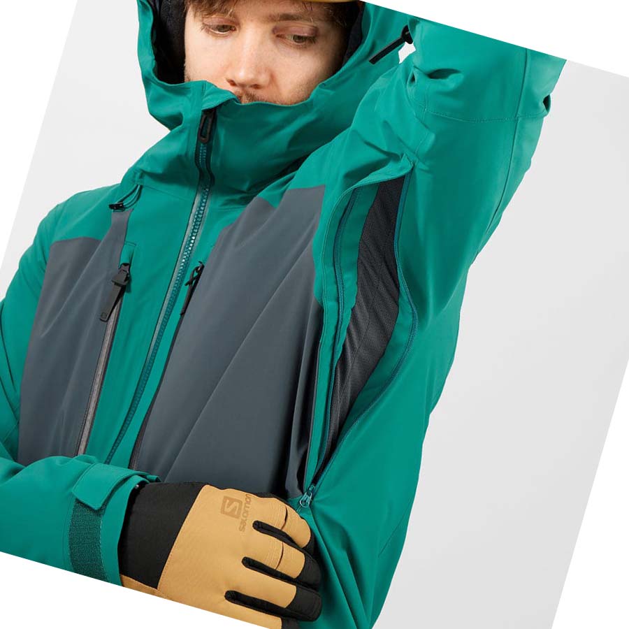 Salomon HIGHLAND INSULATED Erkek Ceket Yeşil | TR 3295JPQ